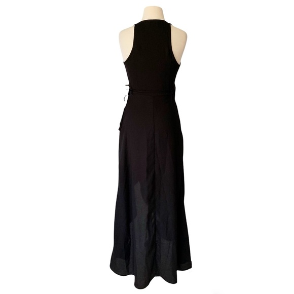 Abercrombie & Fitch black high low wrap dress size XS - Picture 4 of 5